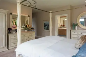 Ensuite bath off primary bedroom and oversized walk-in closet.