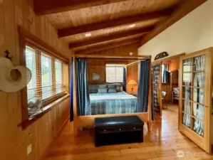 One of two spacious sleeping areas in guest home #1.