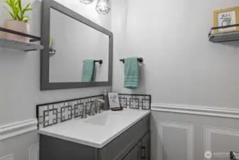 Powder room downstairs for all to use