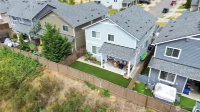 Home backs up to a green space