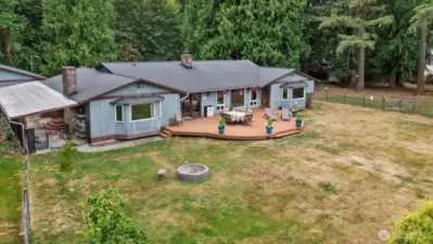 View of the backyard and side pasture