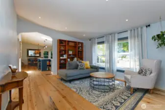Living room - Beatle Kill Pine floors