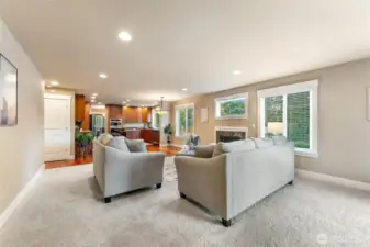 Large space with direct access to kitchen.