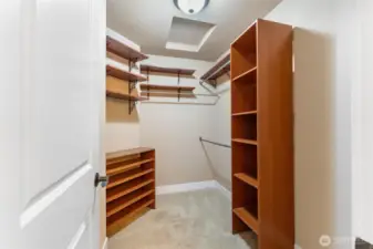 Large walk-in closet for all your clothes and accessories.