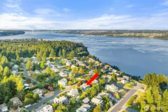 3rd aerial view of surrounding area.