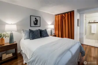 Bedroom and bath upstairs