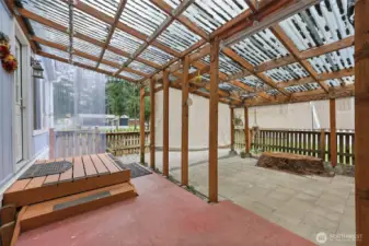 Covered area for relaxing or entertaining