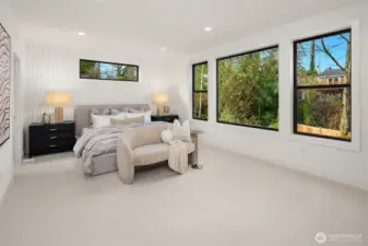 Designer Primary Suite with five-piece bath with heated floors