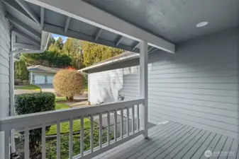 Enjoy all weather conditions presented in the PNW with a covered entryway and front entrance patio.