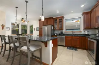 Island is great for gatherings, entertaining and casual nights at home.