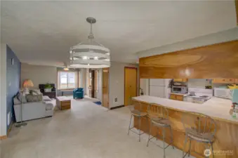 Open floor plan is ideal for entertaining.