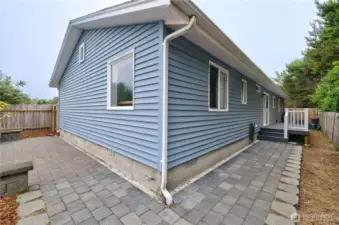 Easy care vinyl siding.