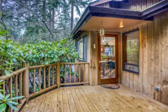 Deck off kitchen.