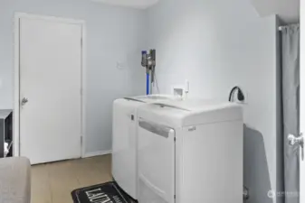 Laundry room on main level.