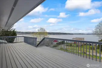 Enough room for a large patio set to sit back and enjoy the panoramic views on your front deck.