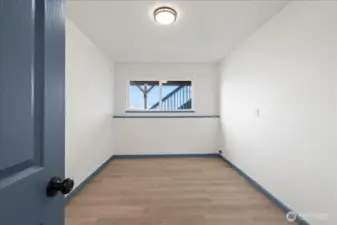 Utility room, could double as an office or interior storage space