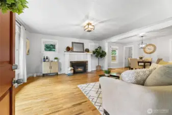 Entry to open concept living/dining