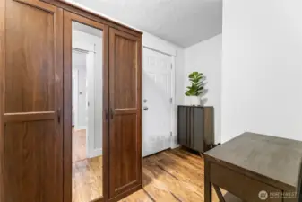 Storage area or space for office off the back door