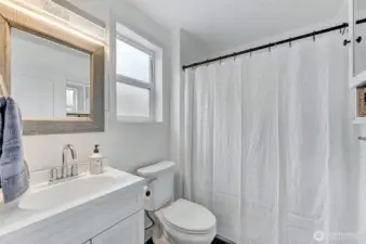 Downstairs full bath.