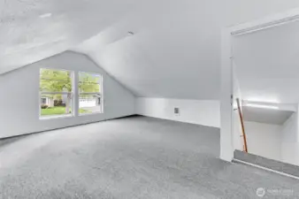 Upstairs bonus room above garage, not inlcluded in SF.