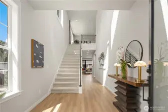 Tall ceilings in entry way  *Photos are not exact representations of the final home.