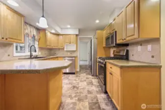 Granite counter tops and stainless steel appliances