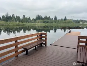Beautiful composite deck ready for you to jump in your canoe or kayak.