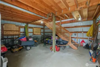Inside the garage