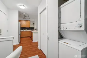 Handy in-unit laundry is included in the sale.