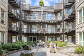 Find your inner peace in the courtyard zen garden - so relaxing!