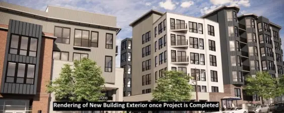 Rendering of the building's new exterior once renovations are finished!