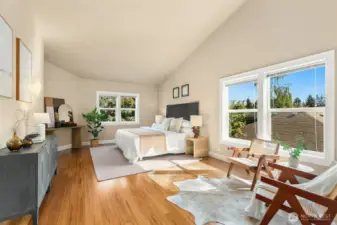 Upper level primary w/ en-suite bath, office & nursery