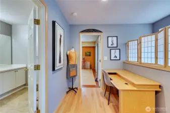 Looking down the hallway towards the 2nd bedroom