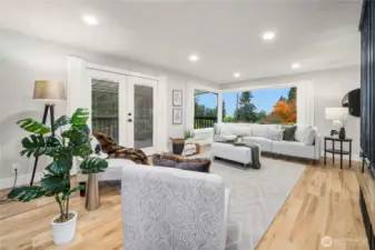 So much natural daylight and beautiful scenery.