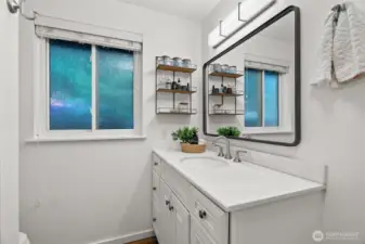 Updated, spacious bathroom