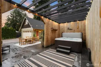 Private Hot Tub area (included)...
