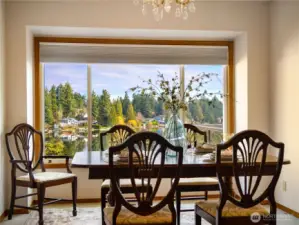 Dine with a view of the lake.