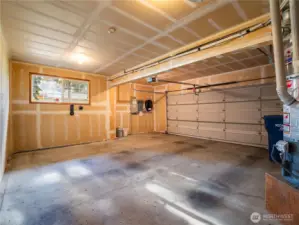 The spacious two-car garage.