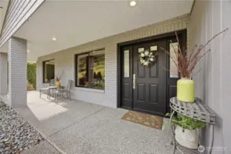 Covered front patio.