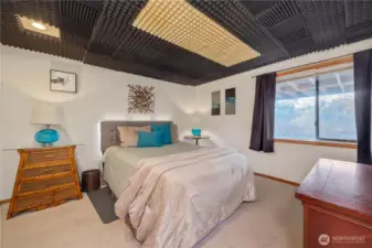 Lower Living Guest Suite Bedroom with great lake views