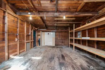 Large storage building built with old timber.