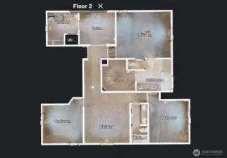 Layout of the upper level.