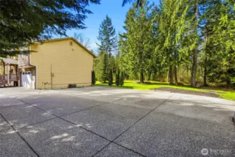 Huge parking pad!  Plenty of space for RV or toys!