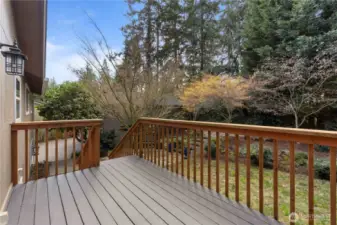 large deck to backyard