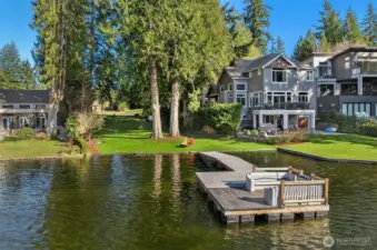 Permafloat Dock included with sale is 378 square feet. This includes a 234 square foot float and 144 square foot ramp. Exception was granted to create a 6 feet wide ramp. You could only receive a 4 foot wide ramp today