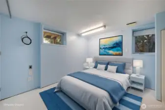 Basement bedroom includes 3/4 bath