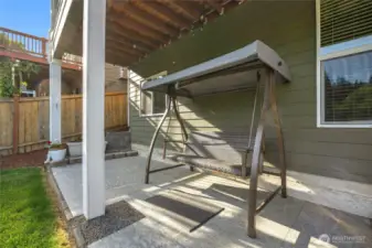 Alternate view of the covered lower level patio