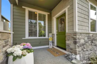 Charming exterior and freshly painted door