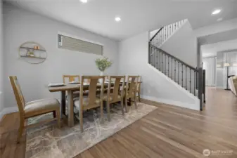 What a fantastic dining room-this space can also be used as a secondary living area as the eating nook is plenty large!