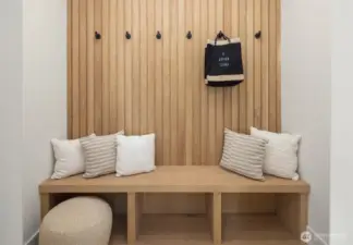 Mud room for organization near front door